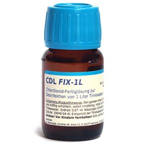 CDL FIX-1L Chlordioxid-Fertiglösung zur Desinfektion von 1 Ltr. Trinkwasser (längere Haltbarkeit)
