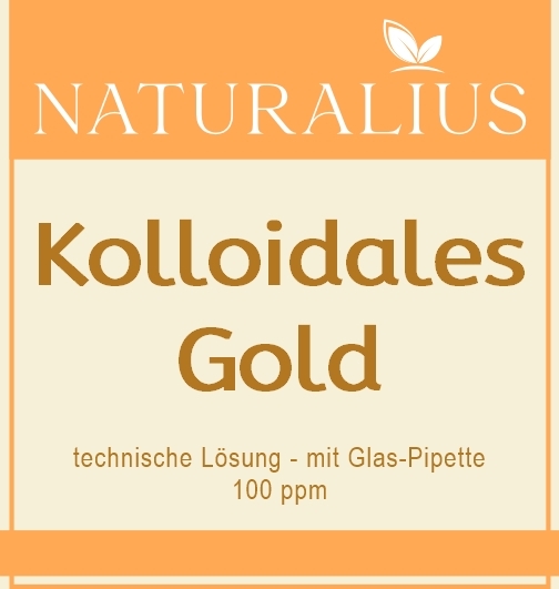 Kolloidales Gold 100ppm (mit gratis Glas-Pipette), 50 ml